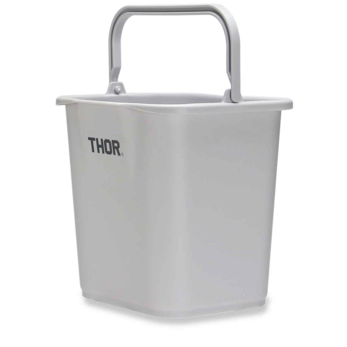 小物入れ 4.7L THOR QUADRATE BUCKET DC バケツ スクエア 持ち手付き ( 収納 収納ケース 収納ボックス 小物収納 プラスチック 四角 角型 ハンドル付き 用具入れ アウトドア ダストボックス ゴミ箱 ) 【ブラック】 ブラック
