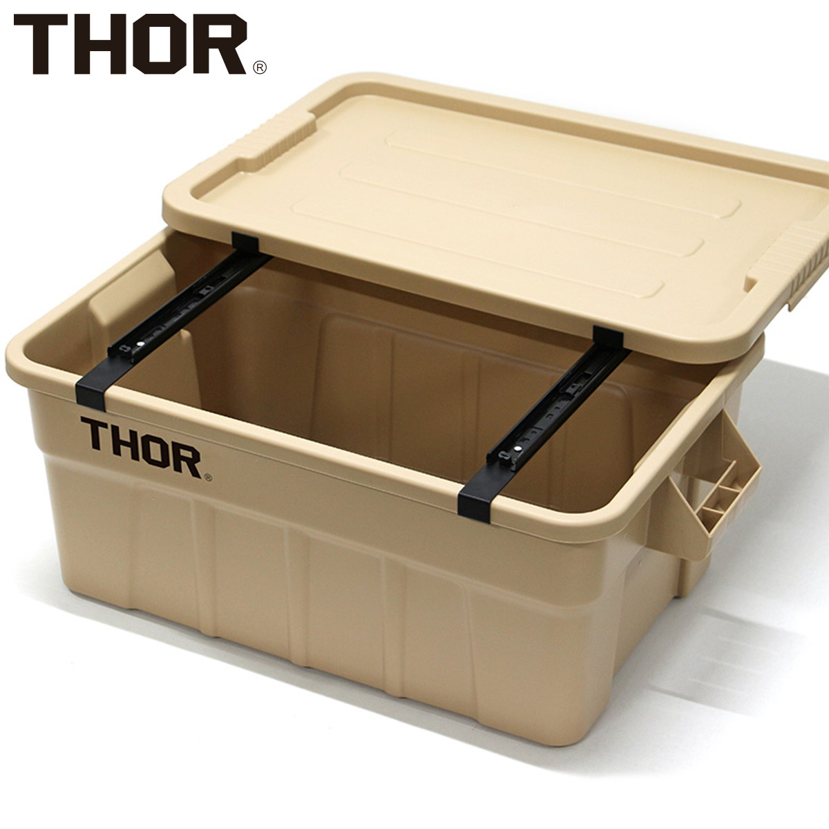 THOR TO-RAIL 53L 75L対応 スライドレール LARGE TOTE用 （ レール スライド式 2本 2本組 セット パーツ オプション 部品 専用 対応 収納 ボックス コンテナ ケース 収納ボックス 収納ケース ）