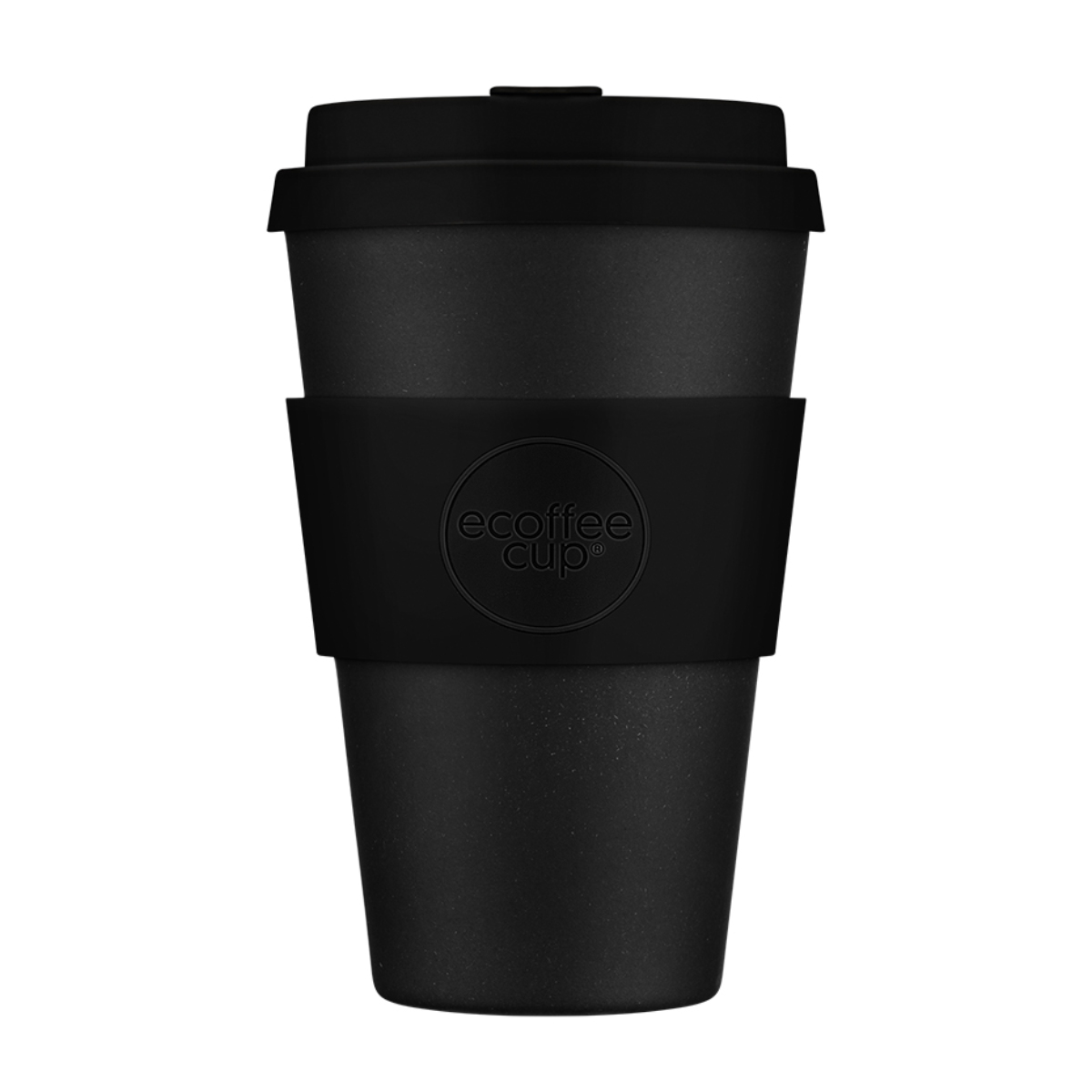 タンブラー 400ml エコーヒーカップ Ecoffee Cup 14oz PLA ( BPAフリー 天然素材 コーヒー カップ 蓋付 シリコン 持ち運び おしゃれ かわいい リユース サスティナブル ) 【Black×Nature】 Black×Nature