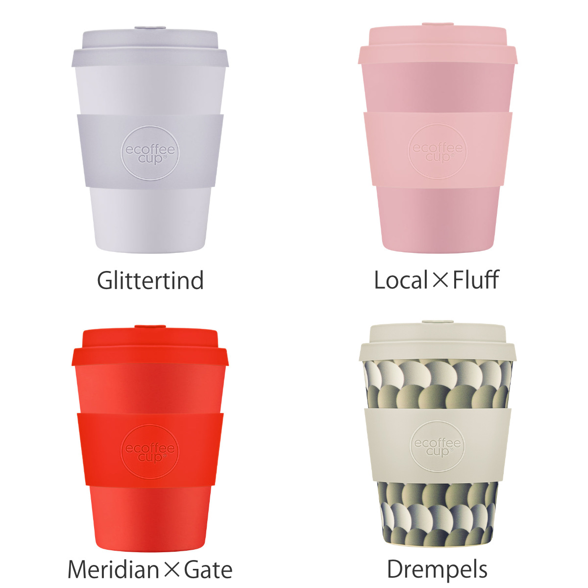 タンブラー 350ml エコーヒーカップ Ecoffee Cup 12oz PLA ( BPAフリー 天然素材 コーヒー カップ 蓋付 シリコン 持ち運び おしゃれ かわいい リユース サスティナブル ) 【Dotonburi】 Dotonburi