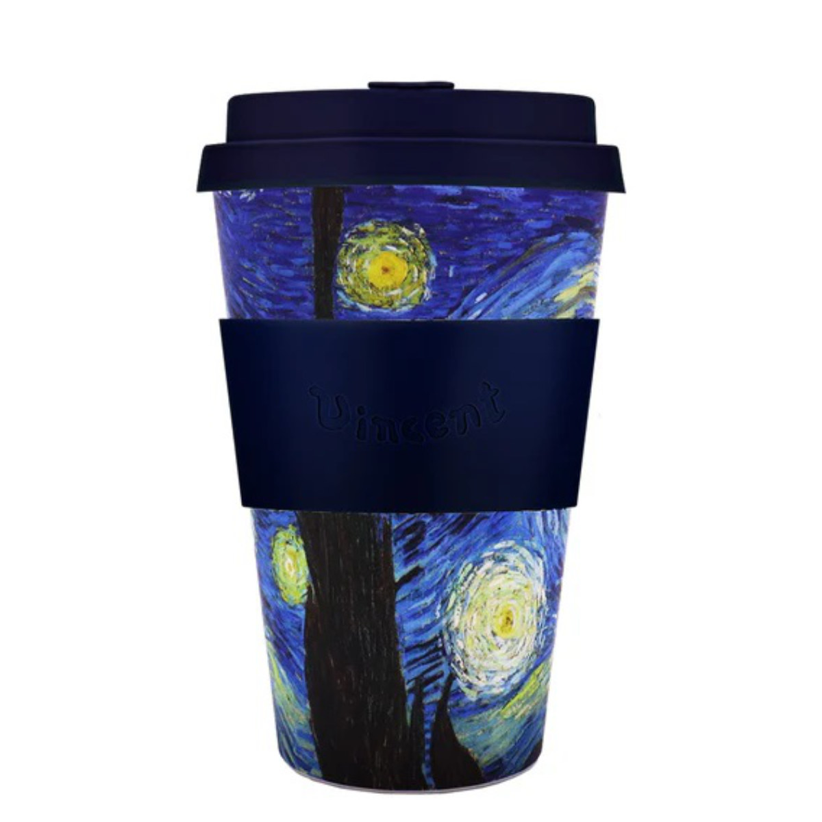 タンブラー 400ml エコーヒーカップ Ecoffee Cup 14oz VGM ( BPAフリー 天然素材 コーヒー カップ 蓋付 シリコン 持ち運び Van Gogh ヴァン ゴッホ ひまわり おしゃれ かわいい リユース サスティナブル ) 【The×Bedroom】 The×Bedroom