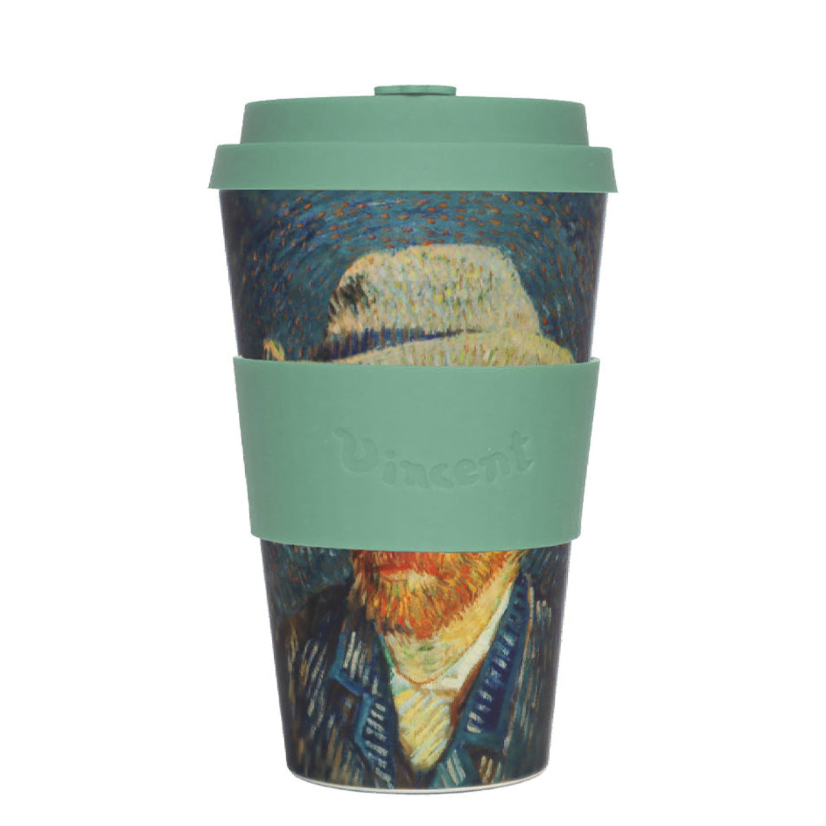 タンブラー 400ml エコーヒーカップ Ecoffee Cup 14oz VGM ( BPAフリー 天然素材 コーヒー カップ 蓋付 シリコン 持ち運び Van Gogh ヴァン ゴッホ ひまわり おしゃれ かわいい リユース サスティナブル ) 【The×Bedroom】 The×Bedroom