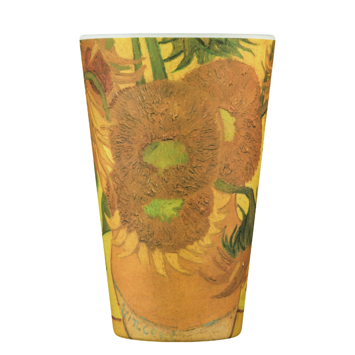 タンブラー 400ml エコーヒーカップ Ecoffee Cup 14oz VGM ( BPAフリー 天然素材 コーヒー カップ 蓋付 シリコン 持ち運び Van Gogh ヴァン ゴッホ ひまわり おしゃれ かわいい リユース サスティナブル ) 【The×Bedroom】 The×Bedroom