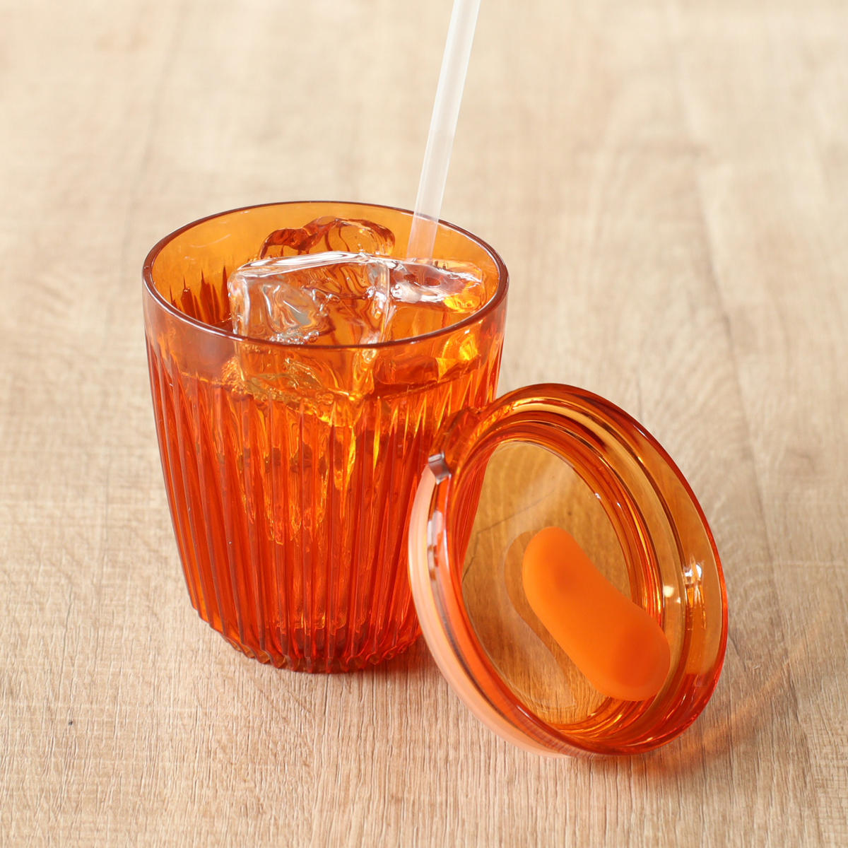 タンブラー 235ml Huskee Renew ハスキーカップ ハスキーリニュー 8オンス ( BPAフリー 食洗機対応 蓋付き コップ マグ マグカップ マグコップ おしゃれ かわいい サステナブル コーヒー豆 コーヒー ) 【アンバー】 アンバー