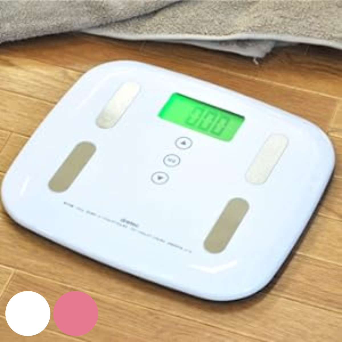 体重計 デジタル ピエトラプラス （ 体重 体組成計 体脂肪計 ヘルスメーター 計測器 コンパクト 健康管理 ダイエット ） 【ホワイト】