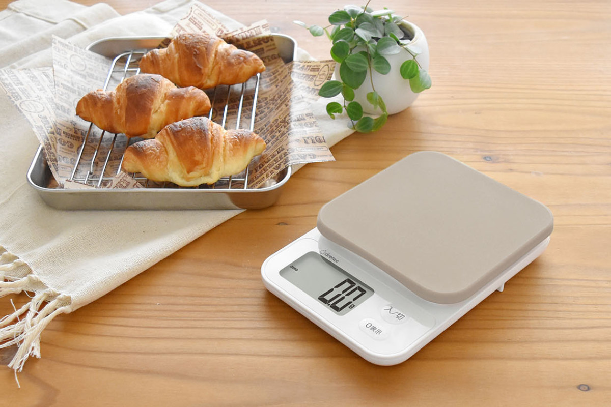 計量器 デジタルスケール 2kg ブランジェ ドリテック ( dretec キッチンスケール デジタル スケール 測り キッチン はかり 計り シンプル 大画面 カバー付き 洗える 見やすい 料理 調理 ) 【ベージュ】 ベージュ