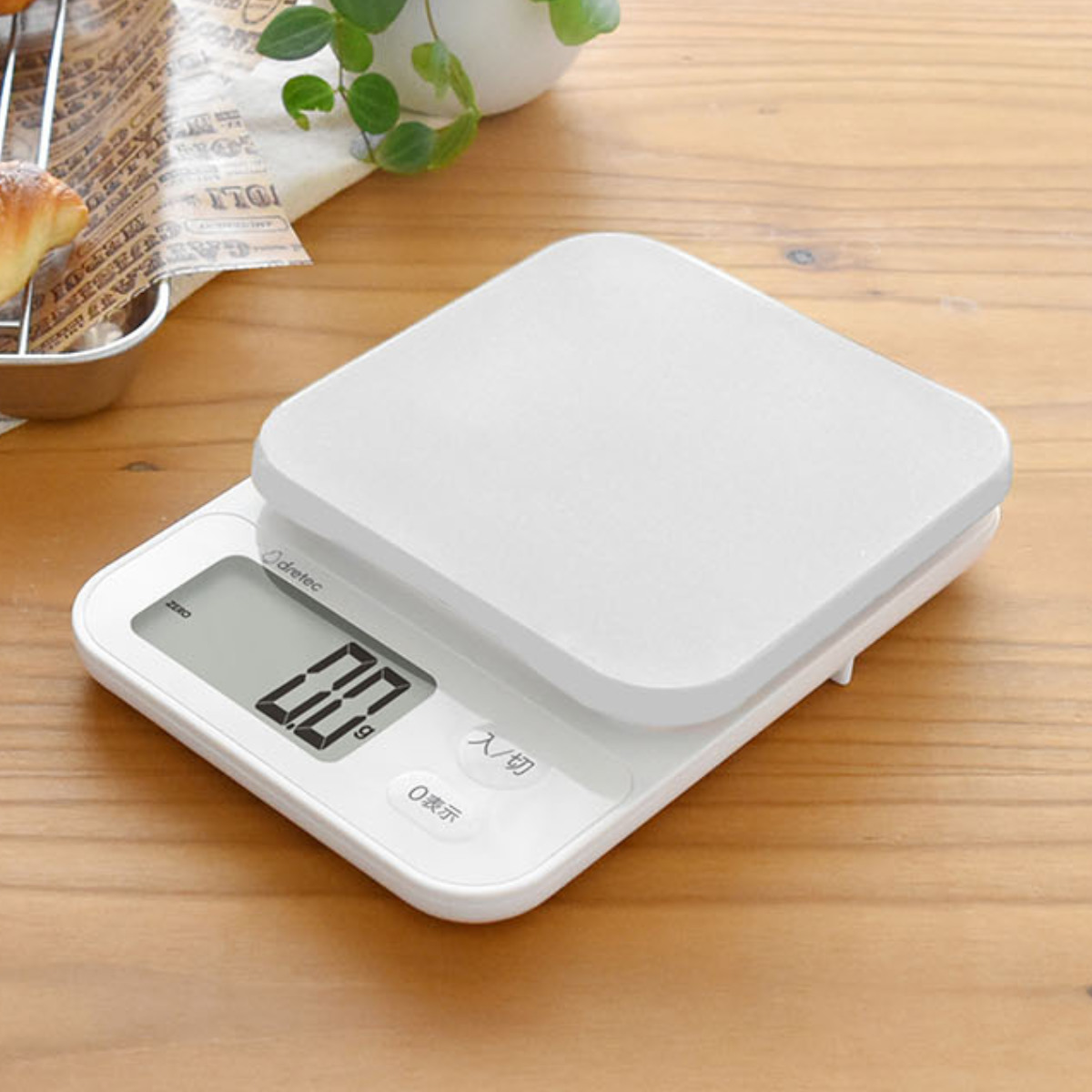 計量器 デジタルスケール 2kg ブランジェ ドリテック ( dretec キッチンスケール デジタル スケール 測り キッチン はかり 計り シンプル 大画面 カバー付き 洗える 見やすい 料理 調理 ) 【ベージュ】 ベージュ