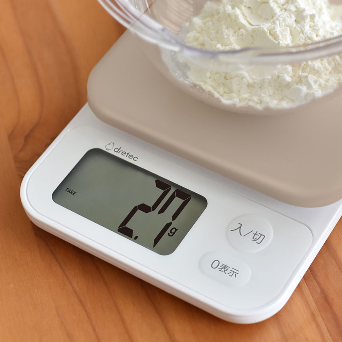 計量器 デジタルスケール 2kg ブランジェ ドリテック ( dretec キッチンスケール デジタル スケール 測り キッチン はかり 計り シンプル 大画面 カバー付き 洗える 見やすい 料理 調理 ) 【ベージュ】 ベージュ