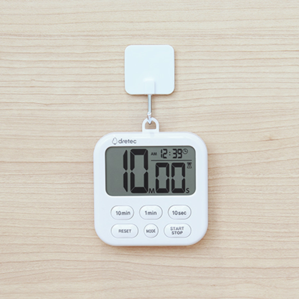 キッチンタイマー シャボン6 デュオ 置き型 壁掛け マグネット付き ドリテック ( dretec デジタル タイマー マグネット スタンド キッチン 料理 学習 勉強 簡単 シンプル 見やすい カウントダウン カウントアップ リピート ) 【ダークグレー】 ダークグレー