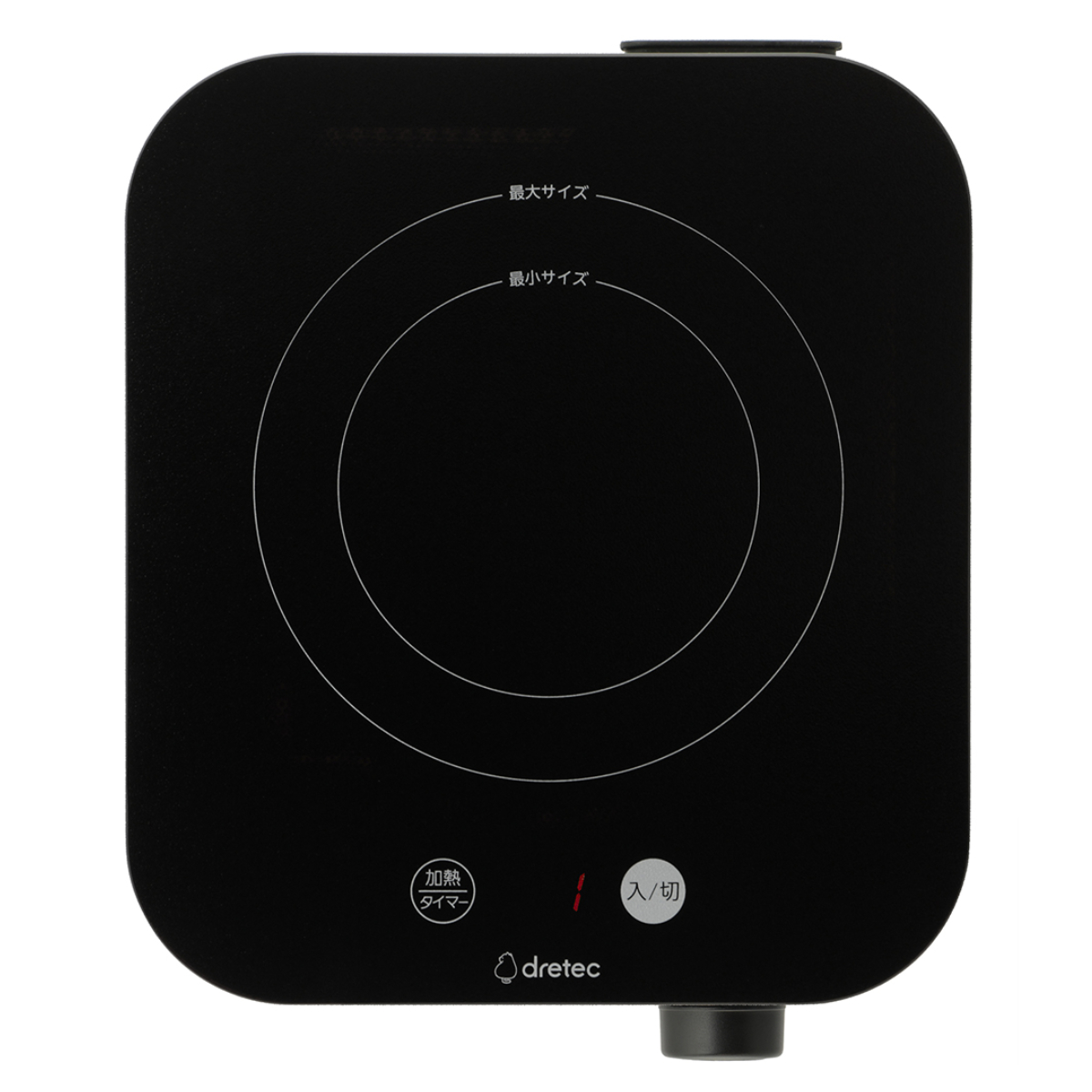 IHコンロ 卓上 1口 ピッコリスト IHクッキングヒーター ドリテック ( dretec IH調理器 卓上コンロ コンパクトサイズ IH コンロ 小型 1人用 1人鍋 電磁調理器 安全 火力調整 タイマー 調理家電 アウトドア ブラック ) 【ブラック】 ブラック