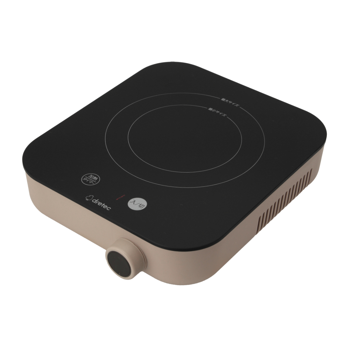 IHコンロ 卓上 1口 ピッコリスト IHクッキングヒーター ドリテック ( dretec IH調理器 卓上コンロ コンパクトサイズ IH コンロ 小型 1人用 1人鍋 電磁調理器 安全 火力調整 タイマー 調理家電 アウトドア ブラック ) 【ブラック】 ブラック