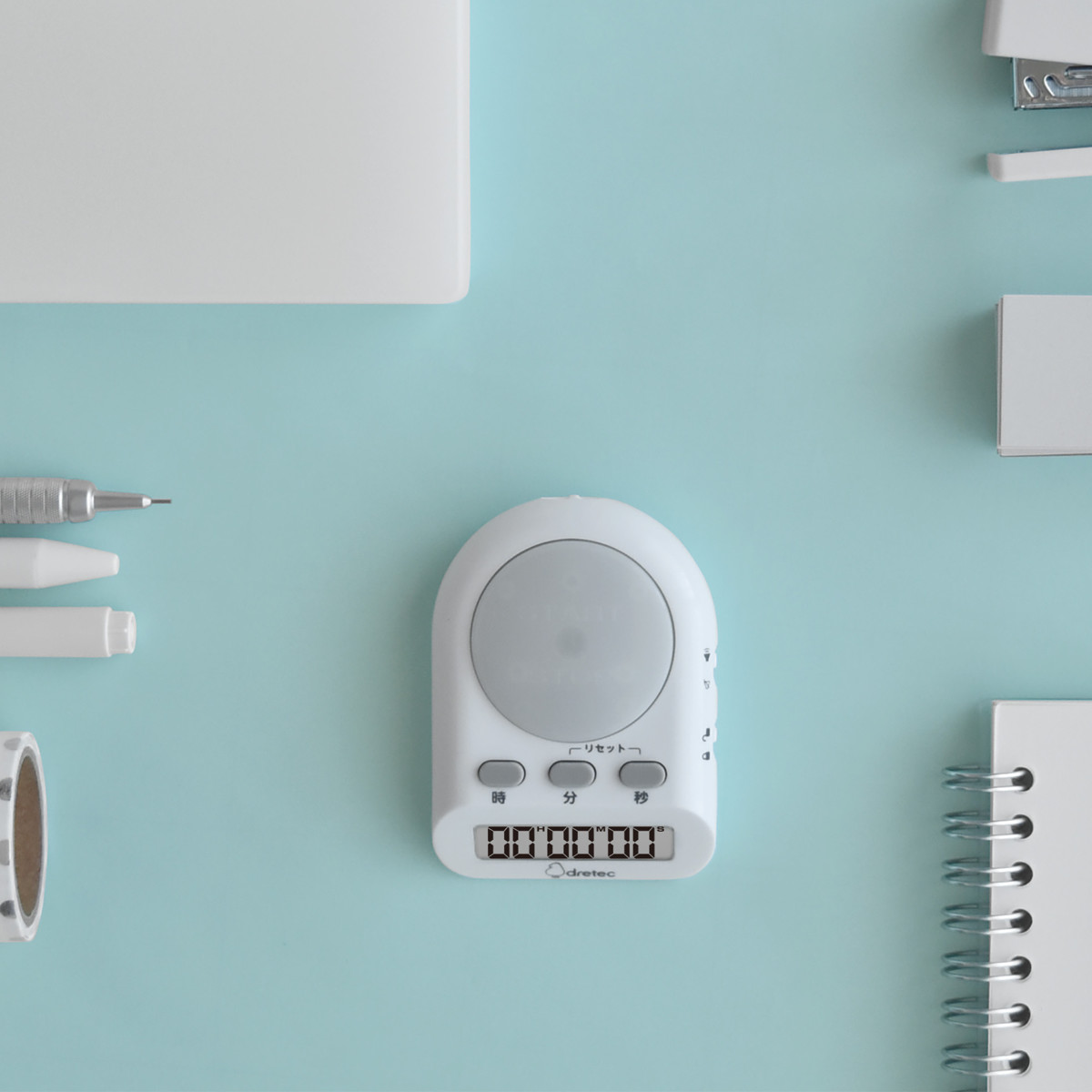 学習タイマー タイムアップ 薄型 ドリテック ( dretec タイマー 勉強タイマー 勉強 学習 光る 消音 デジタル リビング学習 誤操作防止 キーロック LED アラーム 試験 テスト 在宅 電池式 簡単 )