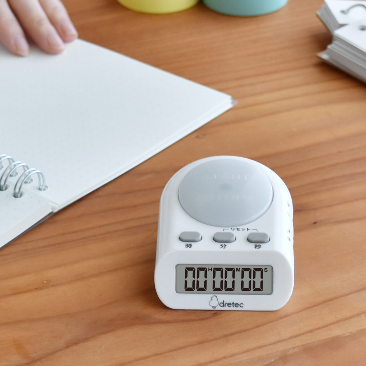 学習タイマー タイムアップ 薄型 ドリテック ( dretec タイマー 勉強タイマー 勉強 学習 光る 消音 デジタル リビング学習 誤操作防止 キーロック LED アラーム 試験 テスト 在宅 電池式 簡単 )