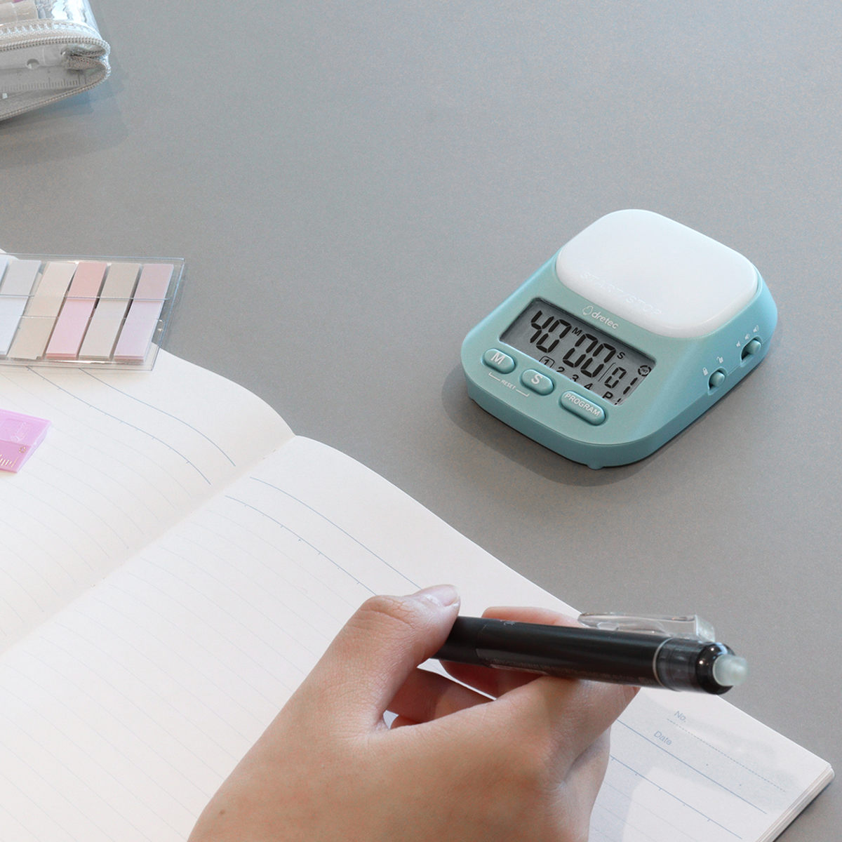 学習タイマー ラーニングタイマー 私のルーティン インターバルモード ドリテック ( dretec タイマー 勉強タイマー 勉強 学習 練習 トレーニング 光る 消音 ルーティン リビング学習 LED アラーム デジタル 試験 テスト 運動 ) 【ベージュ】 ベージュ