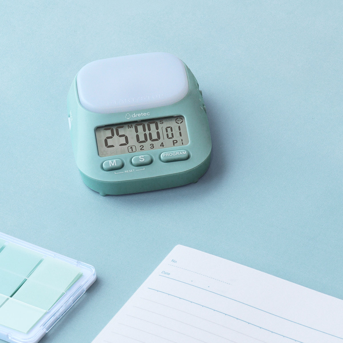 学習タイマー ラーニングタイマー 私のルーティン インターバルモード ドリテック ( dretec タイマー 勉強タイマー 勉強 学習 練習 トレーニング 光る 消音 ルーティン リビング学習 LED アラーム デジタル 試験 テスト 運動 ) 【ベージュ】 ベージュ