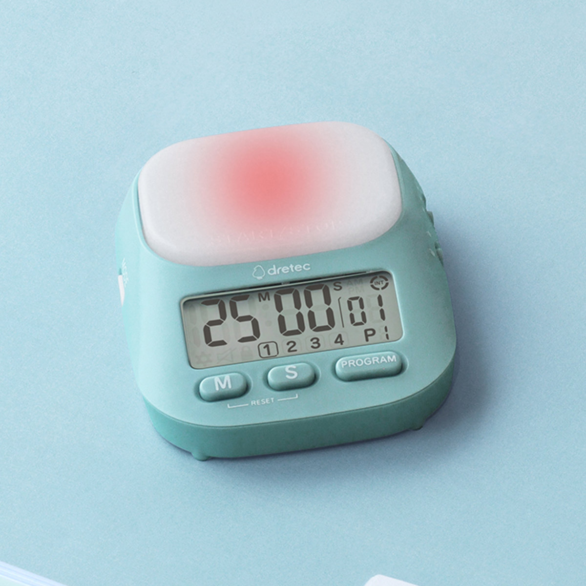 学習タイマー ラーニングタイマー 私のルーティン インターバルモード ドリテック ( dretec タイマー 勉強タイマー 勉強 学習 練習 トレーニング 光る 消音 ルーティン リビング学習 LED アラーム デジタル 試験 テスト 運動 ) 【ベージュ】 ベージュ
