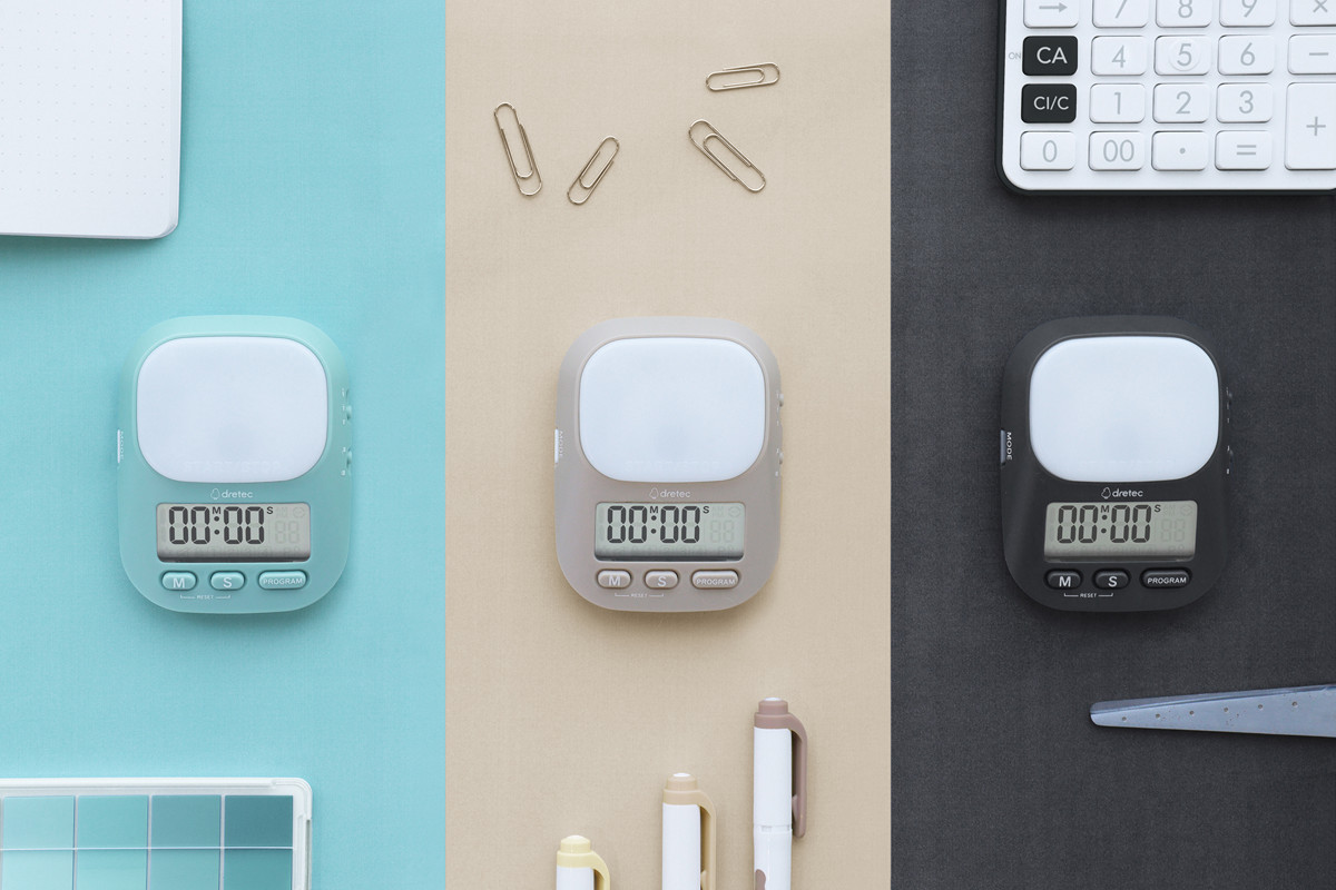 学習タイマー ラーニングタイマー 私のルーティン インターバルモード ドリテック ( dretec タイマー 勉強タイマー 勉強 学習 練習 トレーニング 光る 消音 ルーティン リビング学習 LED アラーム デジタル 試験 テスト 運動 ) 【ベージュ】 ベージュ