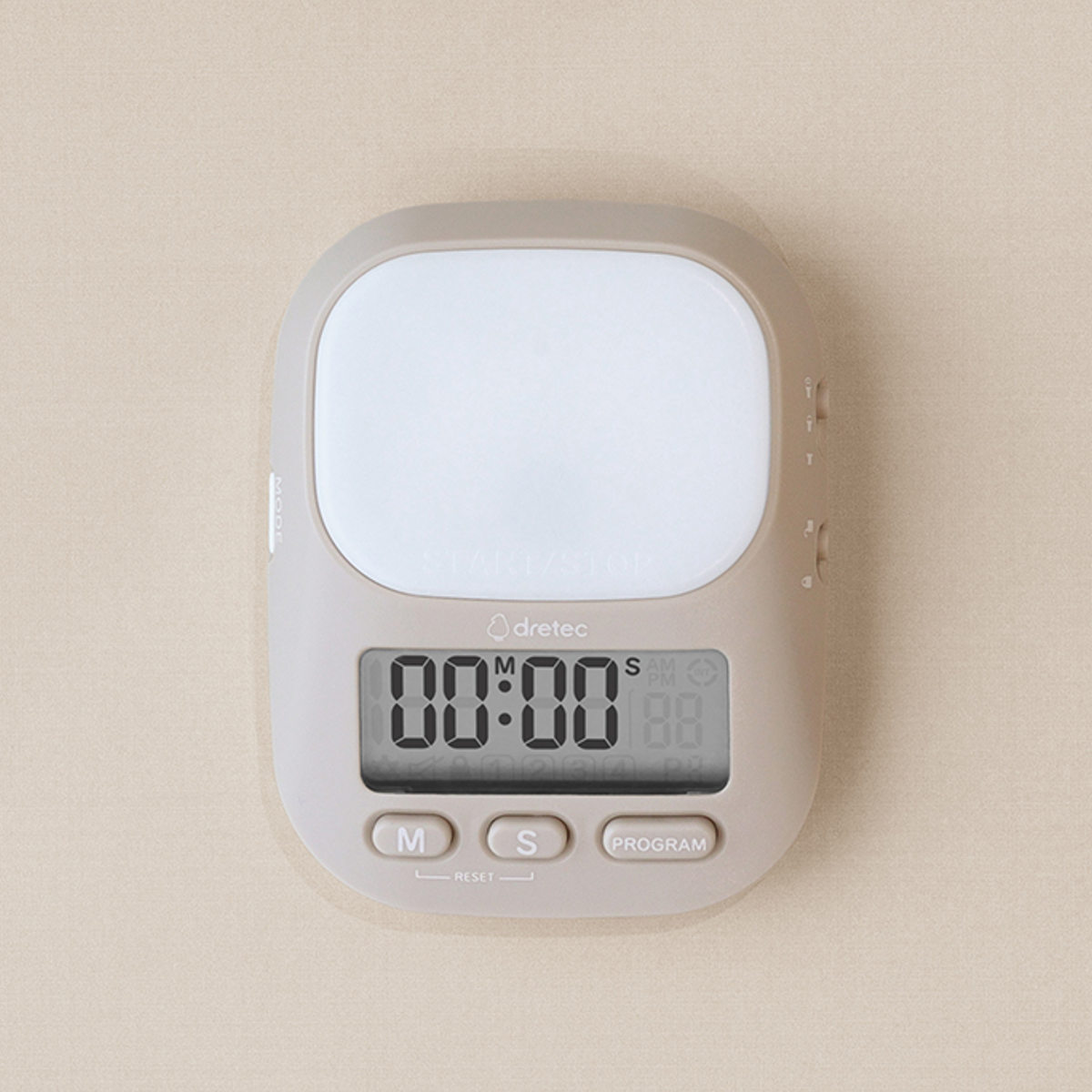 学習タイマー ラーニングタイマー 私のルーティン インターバルモード ドリテック ( dretec タイマー 勉強タイマー 勉強 学習 練習 トレーニング 光る 消音 ルーティン リビング学習 LED アラーム デジタル 試験 テスト 運動 ) 【ベージュ】 ベージュ