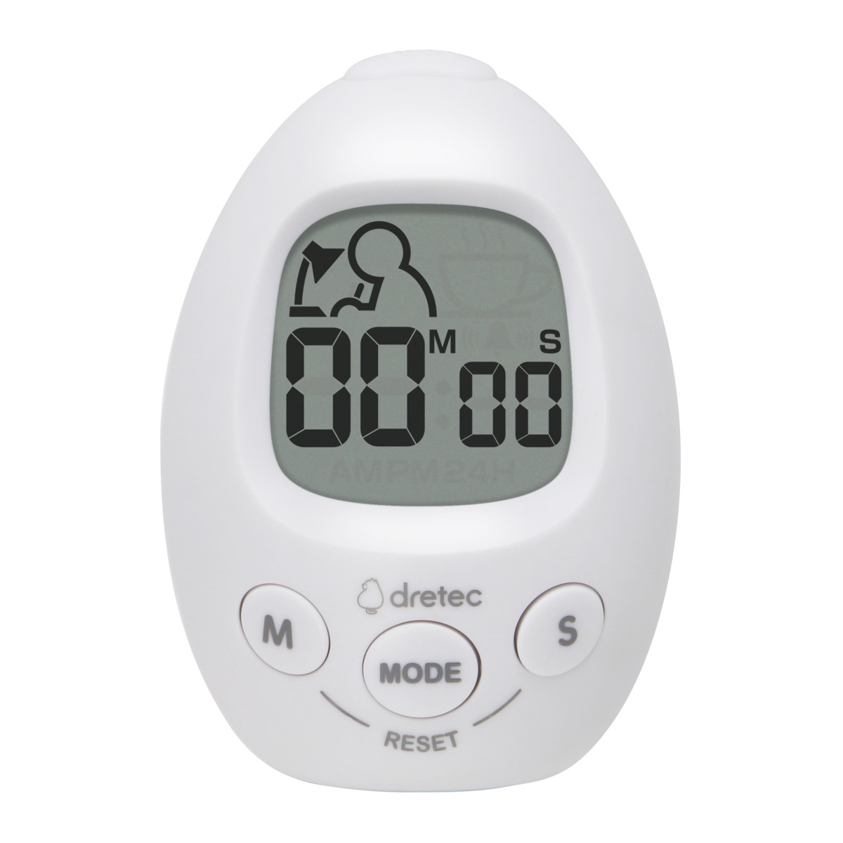 学習タイマー スタディエッグ 音量調節可能 アラーム付き時計 ドリテック ( dretec タイマー 勉強タイマー 時計 勉強 学習 光る 消音 イラスト コンパクト リビング学習 LED アラーム 目覚まし時計 デジタル 誤操作防止機能 ) 【パープル】 パープル