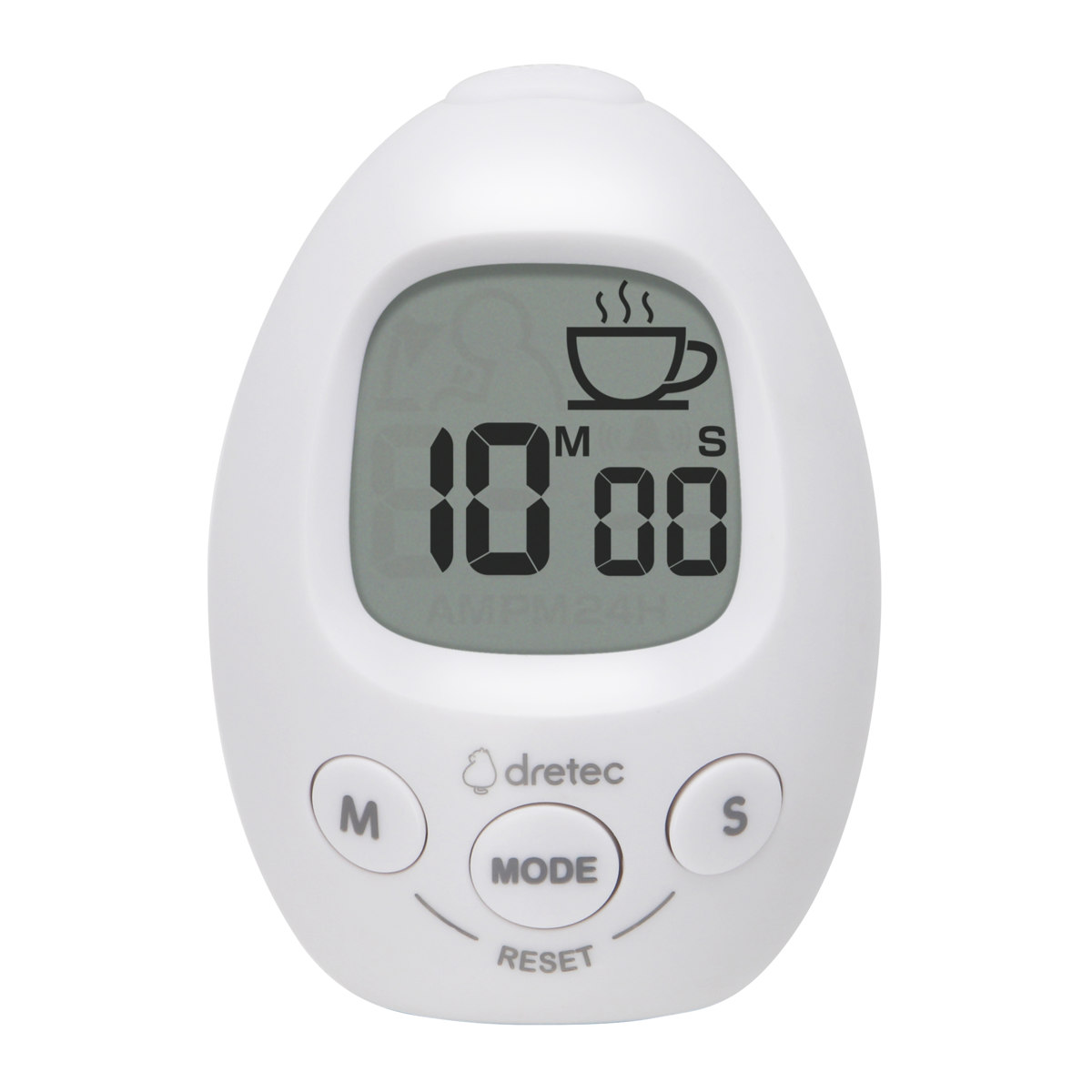 学習タイマー スタディエッグ 音量調節可能 アラーム付き時計 ドリテック ( dretec タイマー 勉強タイマー 時計 勉強 学習 光る 消音 イラスト コンパクト リビング学習 LED アラーム 目覚まし時計 デジタル 誤操作防止機能 ) 【パープル】 パープル