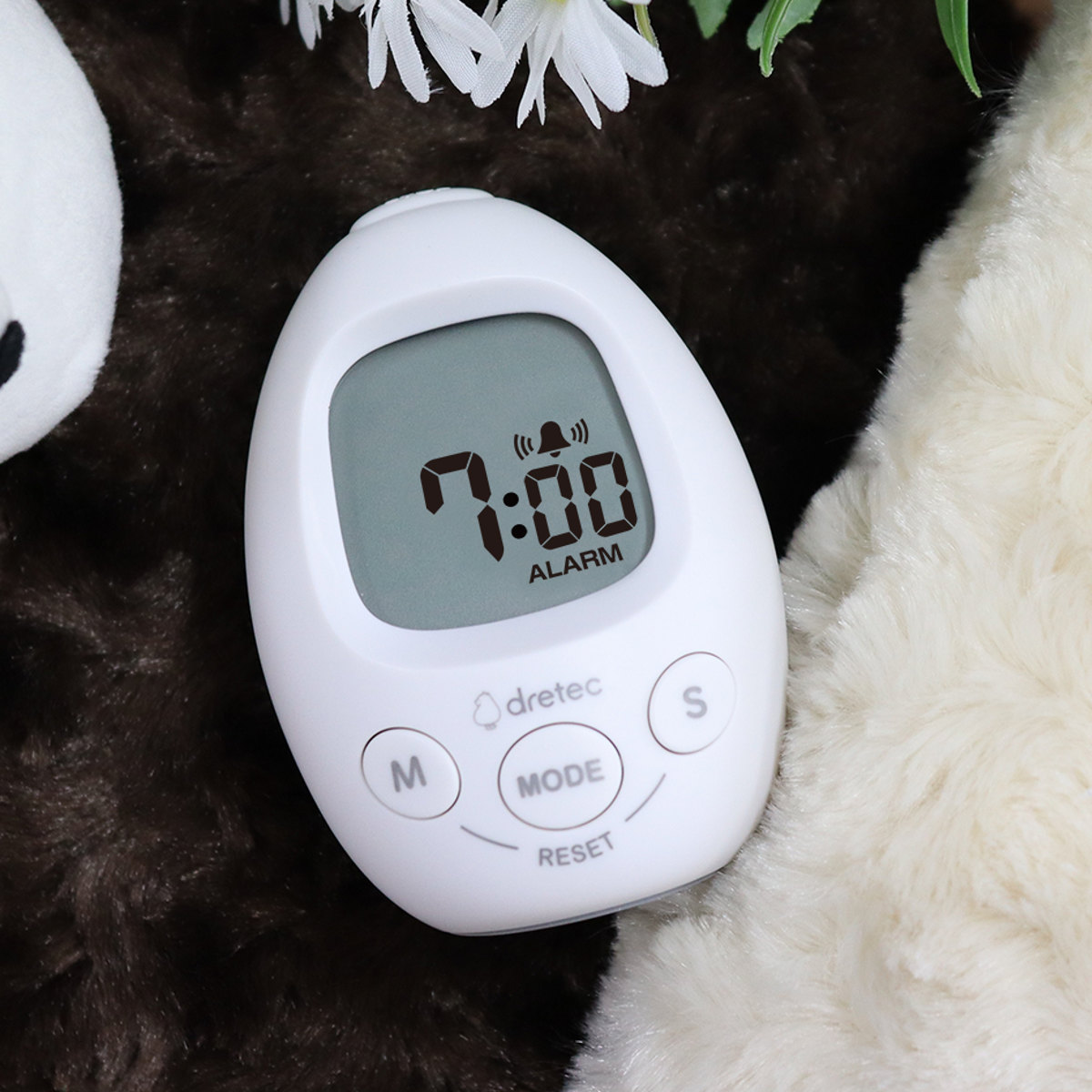 学習タイマー スタディエッグ 音量調節可能 アラーム付き時計 ドリテック ( dretec タイマー 勉強タイマー 時計 勉強 学習 光る 消音 イラスト コンパクト リビング学習 LED アラーム 目覚まし時計 デジタル 誤操作防止機能 ) 【パープル】 パープル