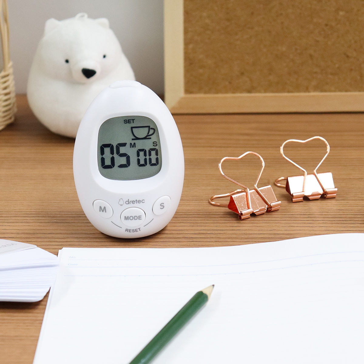 学習タイマー スタディエッグ 音量調節可能 アラーム付き時計 ドリテック ( dretec タイマー 勉強タイマー 時計 勉強 学習 光る 消音 イラスト コンパクト リビング学習 LED アラーム 目覚まし時計 デジタル 誤操作防止機能 ) 【パープル】 パープル