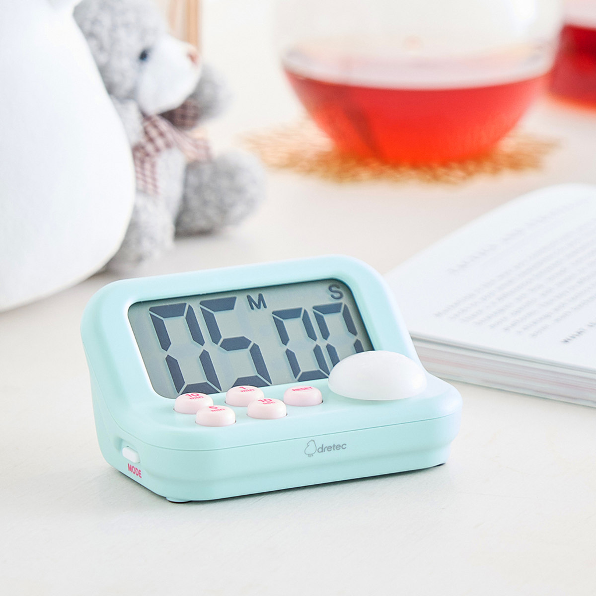 学習タイマー ラーニングタイマー S 画面角度 45度 音量調節可能 ドリテック ( dretec タイマー 勉強タイマー 勉強 学習 光る 消音 デジタル子供 簡単 リビング学習 誤操作防止 キーロック アラーム 小学生 試験 テスト 電池式 ) 【ピンク】 ピンク