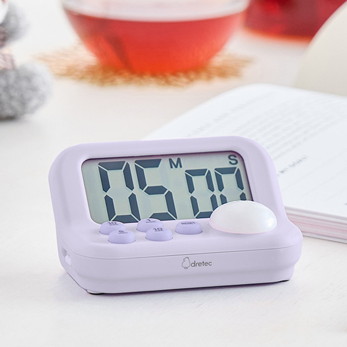 学習タイマー ラーニングタイマー S 画面角度 45度 音量調節可能 ドリテック ( dretec タイマー 勉強タイマー 勉強 学習 光る 消音 デジタル子供 簡単 リビング学習 誤操作防止 キーロック アラーム 小学生 試験 テスト 電池式 ) 【ピンク】 ピンク