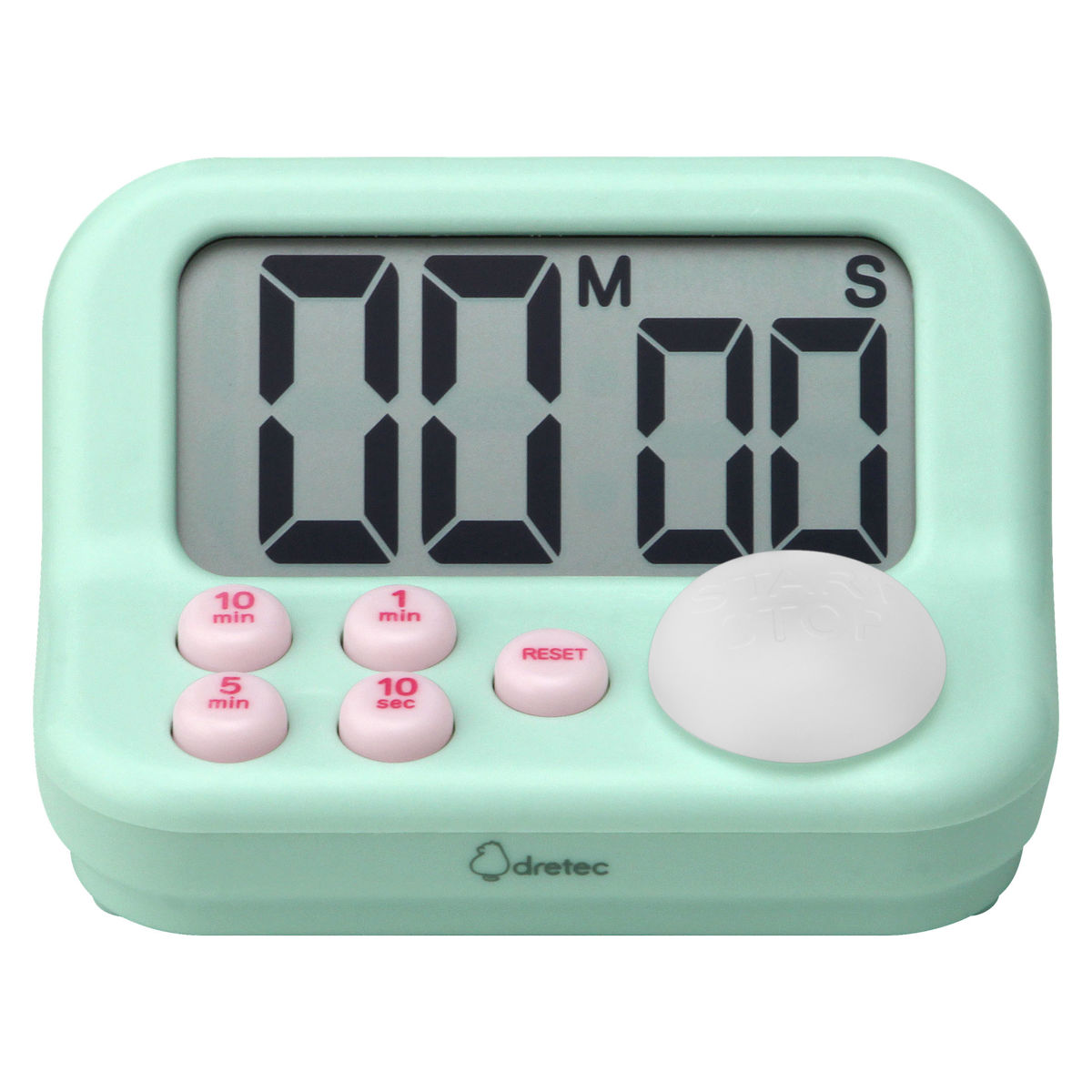 学習タイマー ラーニングタイマー S 画面角度 45度 音量調節可能 ドリテック ( dretec タイマー 勉強タイマー 勉強 学習 光る 消音 デジタル子供 簡単 リビング学習 誤操作防止 キーロック アラーム 小学生 試験 テスト 電池式 ) 【ピンク】 ピンク
