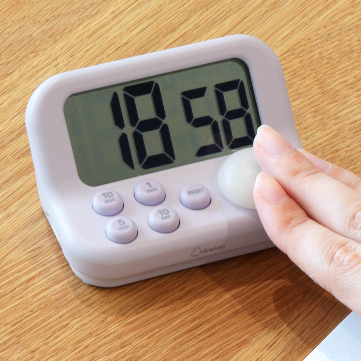 学習タイマー ラーニングタイマー S 画面角度 45度 音量調節可能 ドリテック ( dretec タイマー 勉強タイマー 勉強 学習 光る 消音 デジタル子供 簡単 リビング学習 誤操作防止 キーロック アラーム 小学生 試験 テスト 電池式 ) 【ピンク】 ピンク