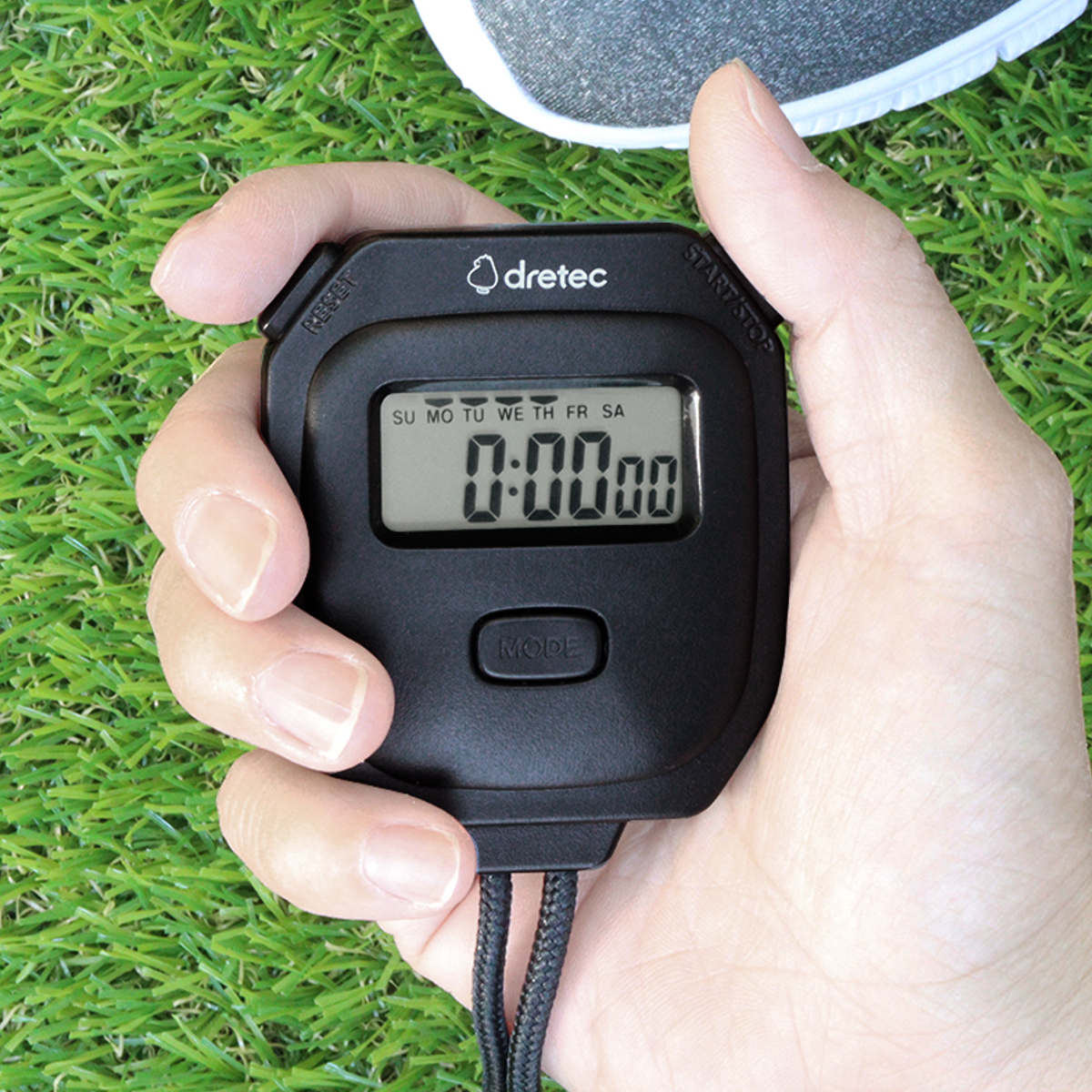ストップウォッチ チェム コンパクト ( ドリテック DRETEC タイマー デジタルタイマー 時計 カレンダー アラーム 1/100秒計測 スプリットタイム 数取器 小型 ミニ 使いやすい )