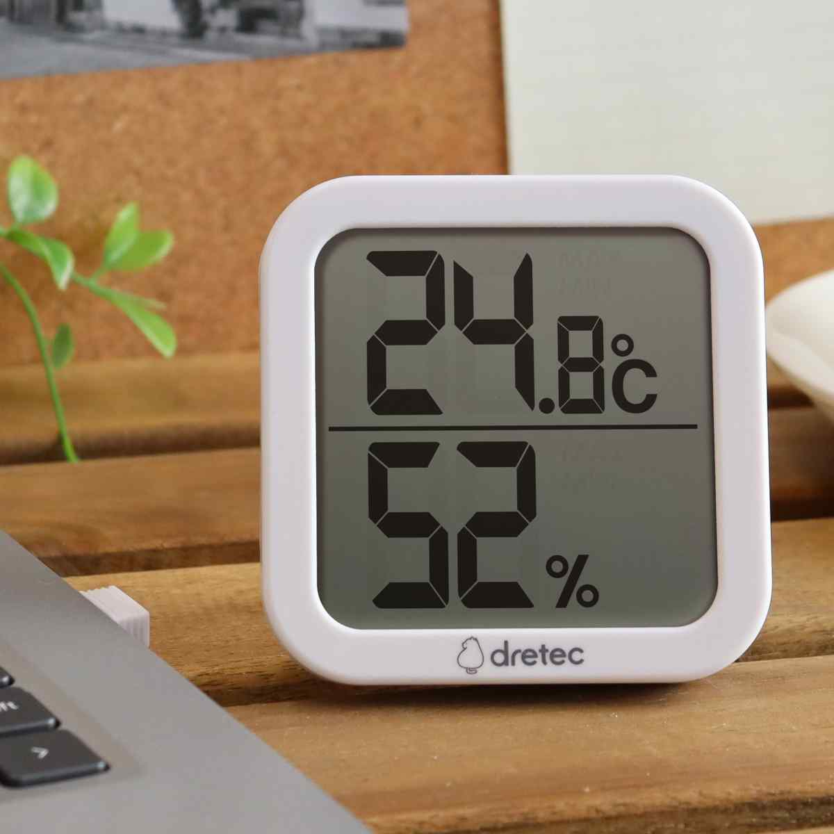 温湿度計 デジタル温湿度計 クラル シンプル表示 ドリテック ( dretec 温度計 湿度計 電池式 デジタル 最高 最低 壁掛け フック 置き掛け兼用 温度 湿度 測定器 温度湿度計 見やすい 赤ちゃん 乾燥 ウイルス 熱中症 対策 )