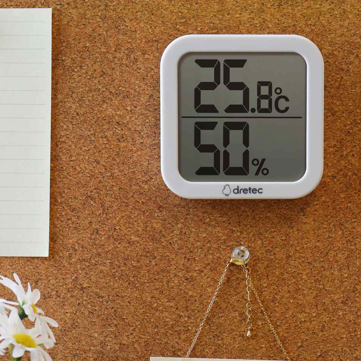 温湿度計 デジタル温湿度計 クラル シンプル表示 ドリテック ( dretec 温度計 湿度計 電池式 デジタル 最高 最低 壁掛け フック 置き掛け兼用 温度 湿度 測定器 温度湿度計 見やすい 赤ちゃん 乾燥 ウイルス 熱中症 対策 )