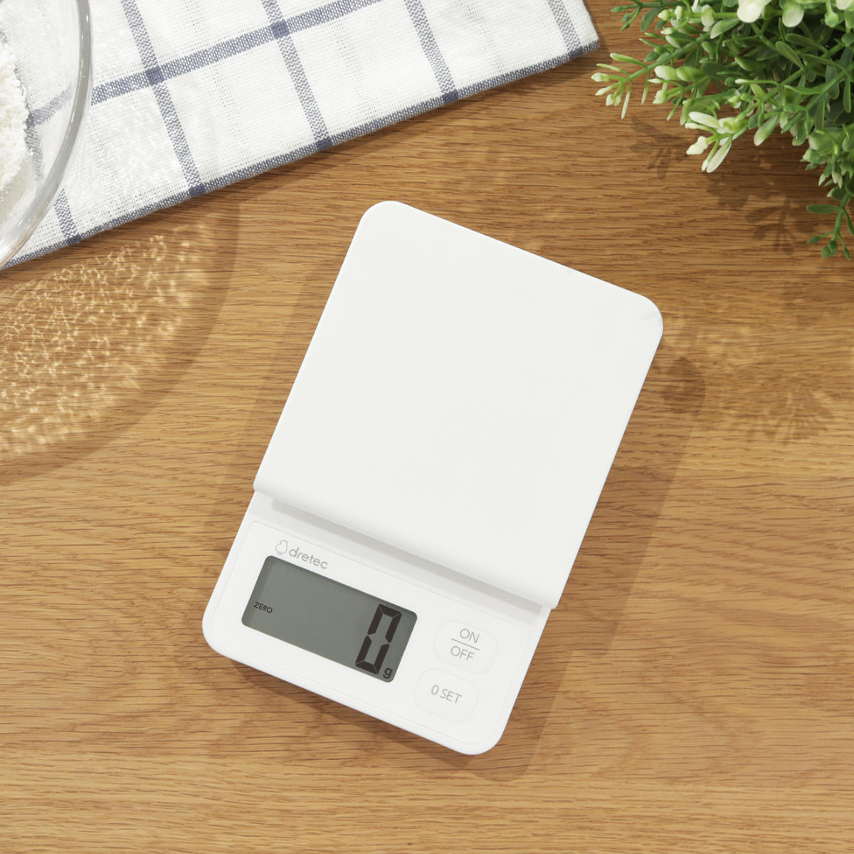 デジタルスケール 1kg ルクーム 計量器 ドリテック ( dretec スケール キッチンスケール クッキングスケール デジタル 電池式 計量 家庭用 はかり 計り 量り コンパクト 料理 お菓子づくり 下ごしらえ おしゃれ )