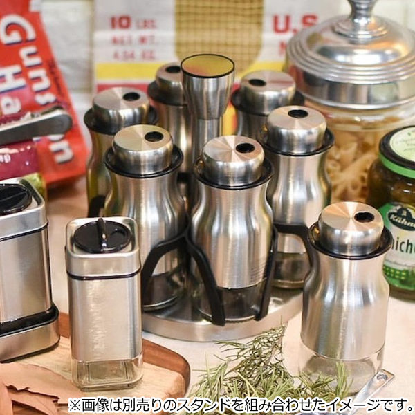 ダルトン スパイスジャー 90ml Curved spice jar 調味料入れ （ DULTON 塩胡椒入れ 塩こしょう入れ ソルト ペッパー  ステンレス製 調味料ボトル スパイスボトル 粉末調味料 卓上 調味料 入れ 容器 ボトル ）