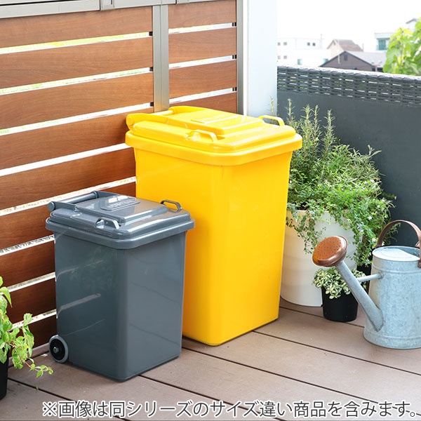 ゴミ箱 18L ダルトン DULTON 屋外兼用 プラスチックトラッシュカン ( ごみ箱 18リットル 蓋つき キャスター付き 排水栓 キッチン リビング アメリカン ダストボックス ごみばこ ふた付き 袋 見えない おしゃれ アメリカ ) 【ブルー】 ブルー