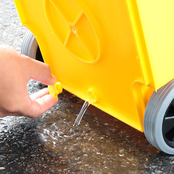 ゴミ箱 45L ダルトン DULTON 屋外兼用 プラスチックトラッシュカン ( ごみ箱 45リットル 蓋つき キャスター付き 排水栓 キッチン リビング アメリカン ダストボックス ごみばこ ふた付き 袋 見えない おしゃれ アメリカ ) 【グレー】 グレー