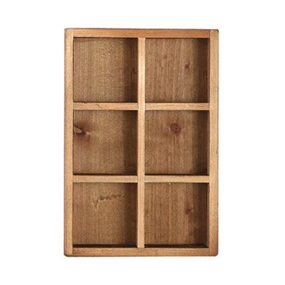 小物収納 ダルトン DULTON 6 PARTITION WOODEN BOX ウッデン ボックス 木製 幅17×奥行25×高さ4cm ( 小物入れ 収納ケース 収納ボックス ケース 木製ボックス 仕切あり 小物 道具入れ 整理整頓 整理 ヴィンテージ感 スタッキング )