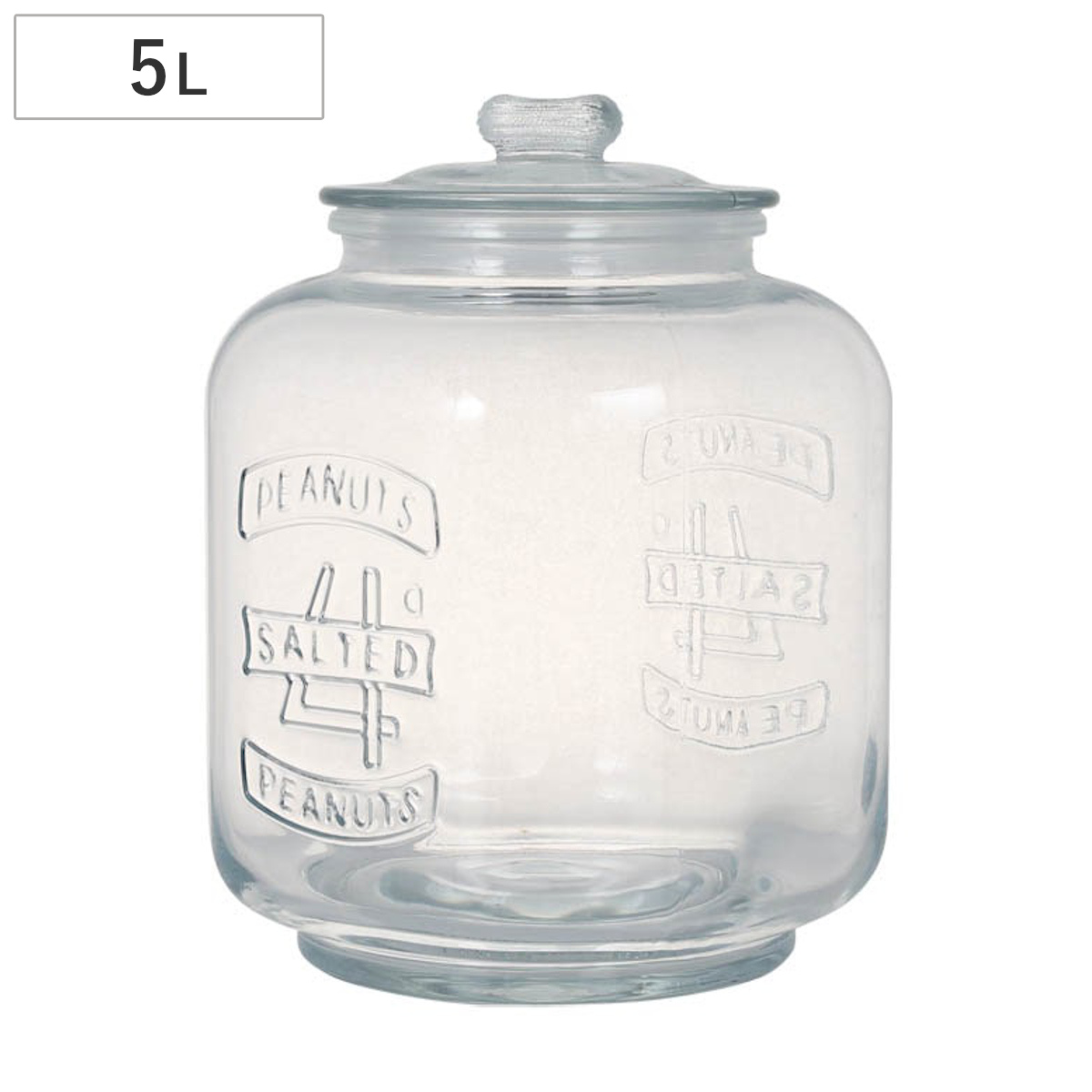 保存容器 ガラス ダルトン GLASS COOKIE JAR 5L クッキージャー （ DULTON キャニスター ガラス瓶 米びつ ガラスジャー 密閉 蓋付き ガラスポット ガラス容器 ストック ペットフード パスタ お米 保存 クリア ）