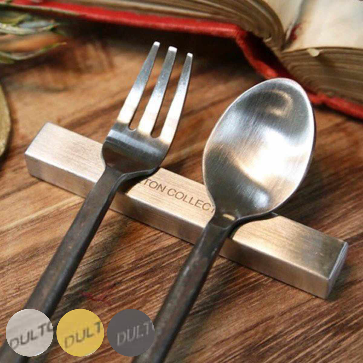 ナイフレスト カトラリーレスト スクエア 食器 ステンレス製 シルバー ダルトン DULTON ( 箸置き 箸休め フォークレスト カトラリー ステンレス 洋食器 おしゃれ シンプル マット ビンテージ スプーン フォーク ナイフ 箸 ) 【マットゴールド】