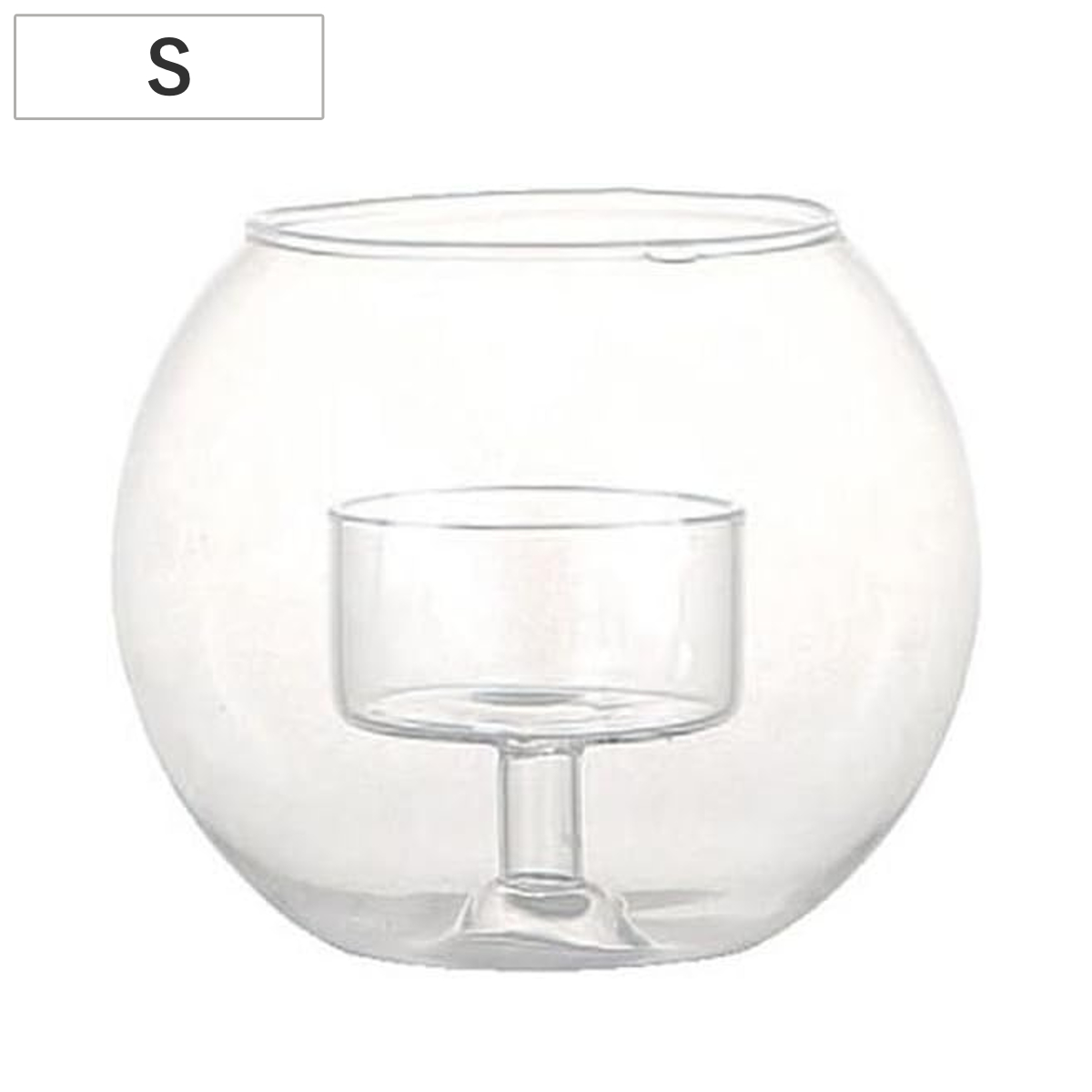 キャンドルホルダー ダルトン DULTON ガラス グラスボール S （ キャンドルスタンド キャンドルグラス ろうそく立て 丸 キャンドル ホルダー ガラス製 クリアガラス ボウル アロマキャンドル 香り 癒し リラックス インテリア ）