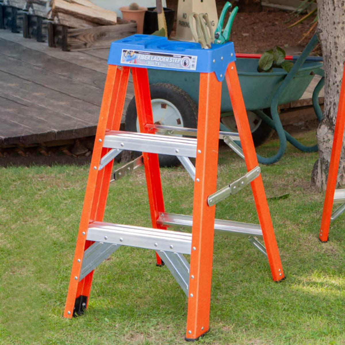 脚立 3段 ダルトン FIBER LADDER 3STEPS ( DULTON アルミ 踏み台 ステップ台 ステップ スツール 折りたたみ おしゃれ 折り畳み 折りたたみ式 踏台 はしご スリム 隙間 収納 キッチン 高い所 ) 【ブラウン】 ブラウン