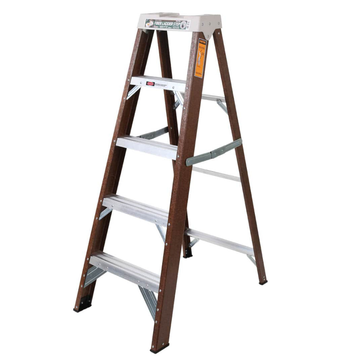 脚立 5段 ダルトン FIBER LADDER 5STEPS ( DULTON アルミ 踏み台 ステップ台 ステップ スツール 折りたたみ おしゃれ 折り畳み 折りたたみ式 踏台 はしご スリム 隙間 収納 キッチン 高い所 ) 【オレンジ】 オレンジ