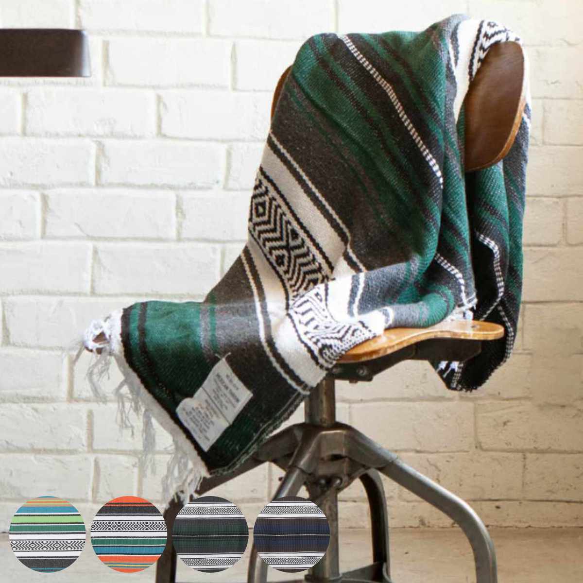 マルチクロス ダルトン MEXICAN THROW ブランケット 羽織 （ DULTON 125×175cm マルチカバー テーブルクロス フリーカバー ソファーカバー 大判 長方形 メキシカン 多目的 マルチ クロス キャンプ ピクニック 布 ） 【ブルー】