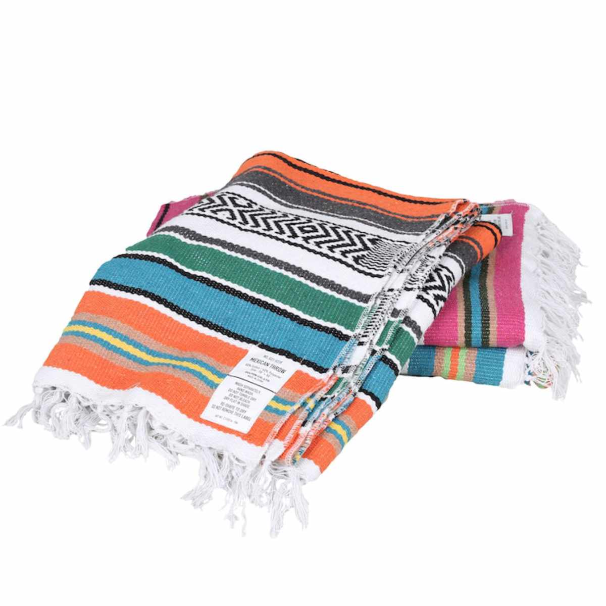 マルチクロス ダルトン MEXICAN THROW ブランケット 羽織 ( DULTON 125×175cm マルチカバー テーブルクロス フリーカバー ソファーカバー 大判 長方形 メキシカン 多目的 マルチ クロス キャンプ ピクニック 布 ) 【オレンジ】 オレンジ