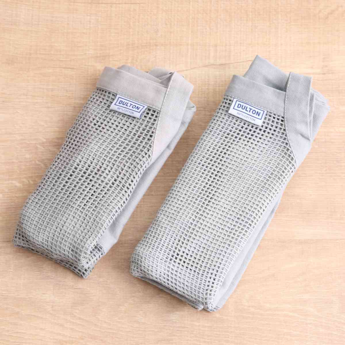 ダルトン エコバッグ COTTON HALF MESH BAG Lサイズ コットン100% ( DULTON マイバッグ トートバッグ 買い物バッグ レジ袋 レジバッグ 手提げ袋 買い物袋 サブバッグ 折りたたみ 洗える オーガニックコットン メッシュ おしゃれ ) 【グリーン】 グリーン