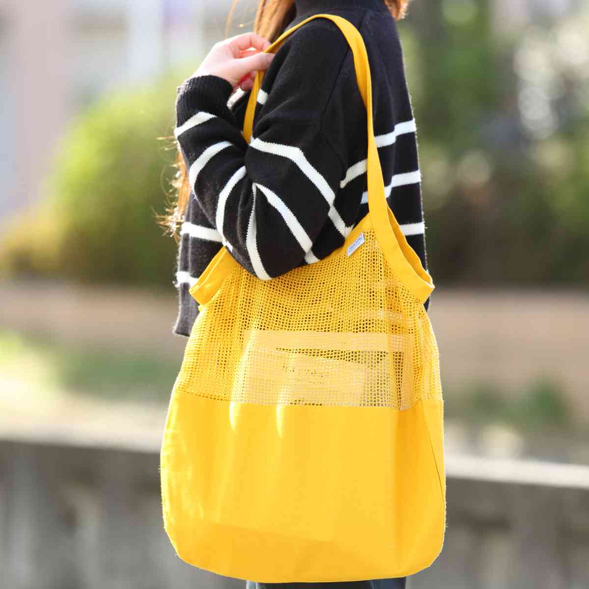 ダルトン エコバッグ COTTON HALF MESH BAG Lサイズ コットン100% ( DULTON マイバッグ トートバッグ 買い物バッグ レジ袋 レジバッグ 手提げ袋 買い物袋 サブバッグ 折りたたみ 洗える オーガニックコットン メッシュ おしゃれ ) 【グリーン】 グリーン