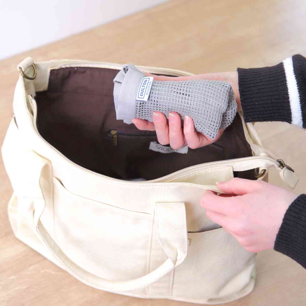 ダルトン エコバッグ COTTON HALF MESH BAG Lサイズ コットン100% ( DULTON マイバッグ トートバッグ 買い物バッグ レジ袋 レジバッグ 手提げ袋 買い物袋 サブバッグ 折りたたみ 洗える オーガニックコットン メッシュ おしゃれ ) 【グリーン】 グリーン