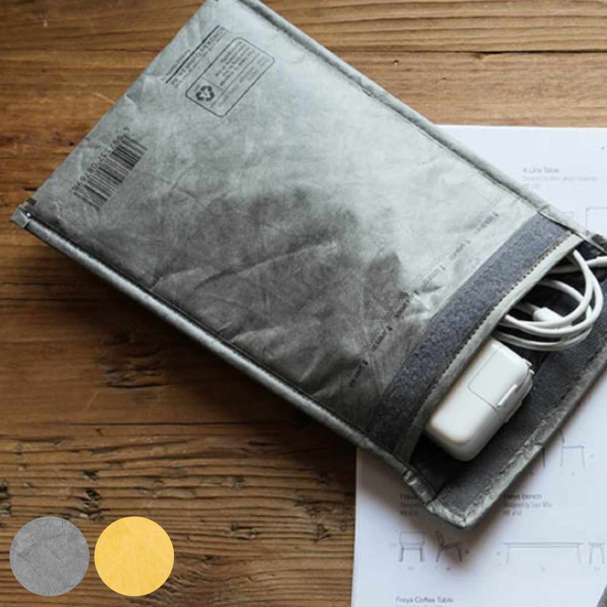 タブレットケース PADDED ENVELOPE BAG FOR TABLET （ DULTON 縦型 タブレット入れ タブレットバッグ ガジェットケース コンパクト タブレット 充電器 バッテリー 傷防止 保護 衝撃吸収 インナーバッグ 持ち運び ） 【イエロー】