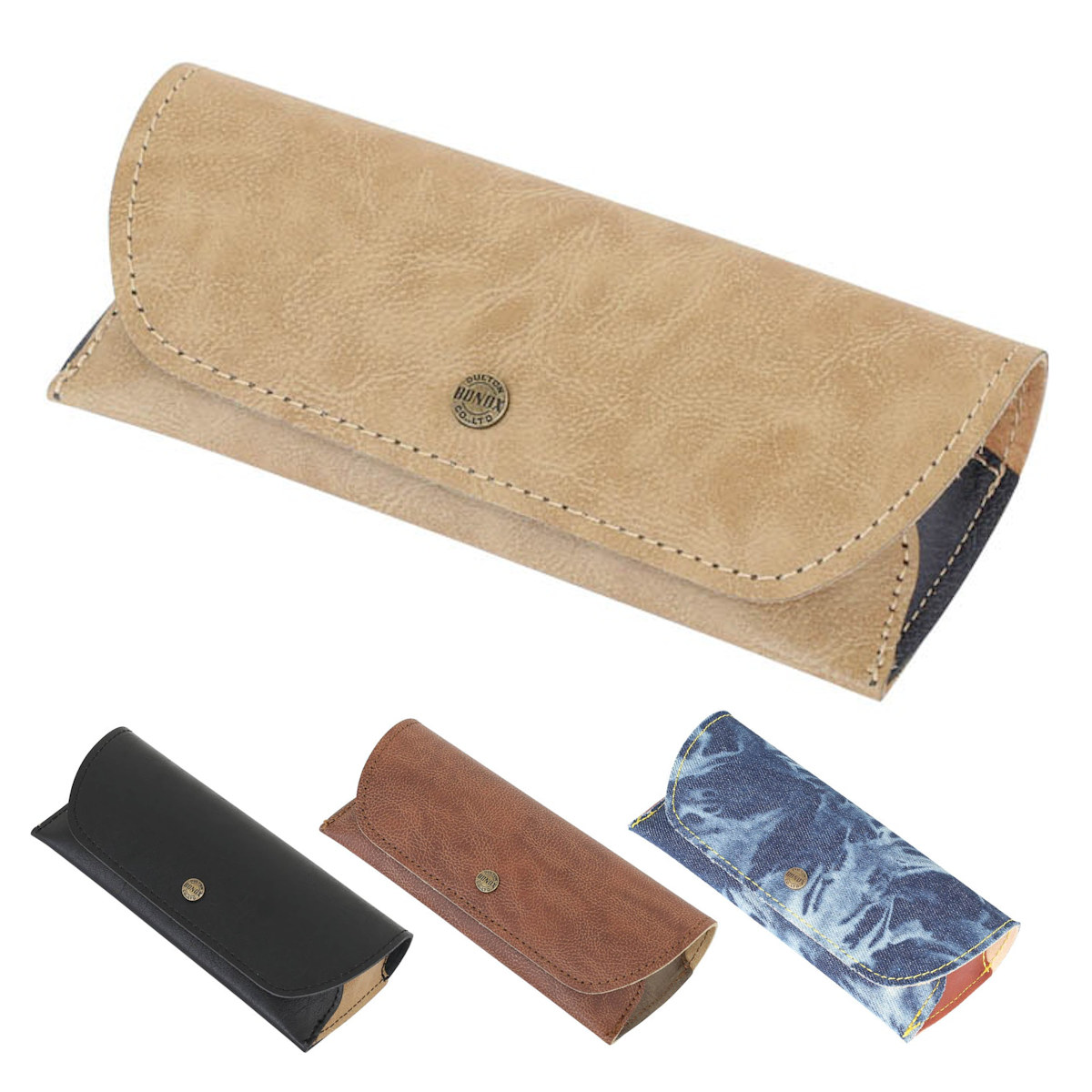 メガネケース ダルトン GLASSES CASE 合皮 （ DULTON 眼鏡ケース めがねケース メガネ 収納 携帯 小物入れ サングラス 持ち運び レザー調 メガネ入れ 眼鏡 めがね 携行 小物収納 おしゃれ シンプル 大人 薄型 ） 【ベージュ】